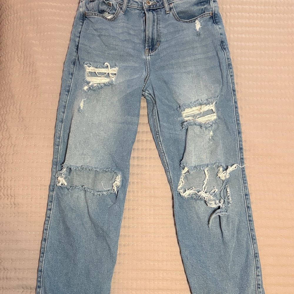 Hollister Light Blue Straight Leg Jeans